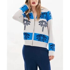 Jumper 123 Palm Cardigan in Fog Shark & Azure 2 S